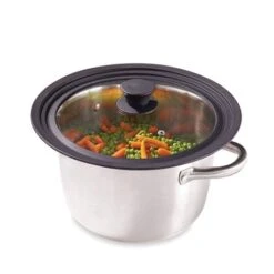 Lot 2 Couvercles En Verre Multi-diamètres De 16 à 28 Cm -Maison Cuisine Rabais 14903 2 3 Lot 2 couvercles en verre multi diametres de 16 a 28 cm Mathon