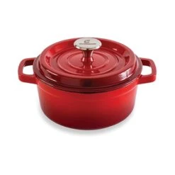 Cocotte En Fonte Ronde 20 Cm 2,3 L Rouge
