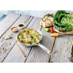 Poêle Sautoir Inox Castel'Pro 24 Cm -Maison Cuisine Rabais 271059 3 6 Poele sautoir inox Castel Pro 24 cm Cristel