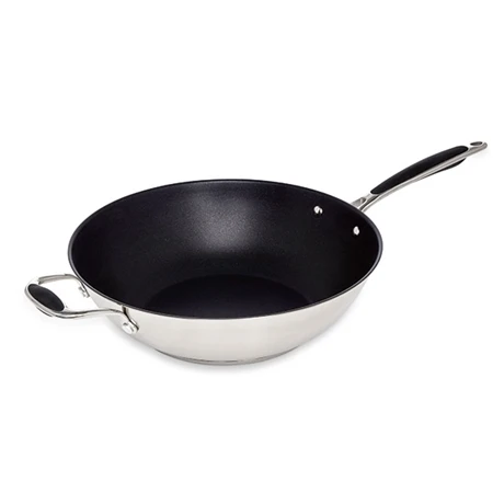 Wok Inox Antiadhérent 30 Cm Excell'Inox 1 Wok Inox Antiadhérent 30 Cm Excell'Inox