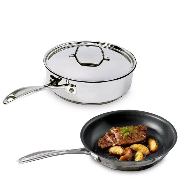 BEKA Lot Poêle, Sauteuse Et Couvercle 28 Cm Chef 1 BEKA Lot Poêle, Sauteuse Et Couvercle 28 Cm Chef
