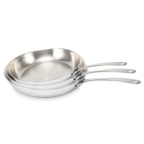 BEKA Lot 3 Poêles Tout Inox Belvia 20, 24 Et 28 Cm 1 BEKA Lot 3 Poêles Tout Inox Belvia 20, 24 Et 28 Cm