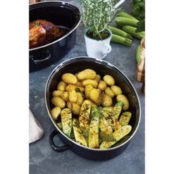 Cocotte Roaster 38 Cm Acier émaillé -Maison Cuisine Rabais 381007 2 1 Cocotte roaster 38 cm acier emaille Baumalu