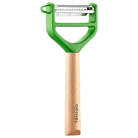 Opinel Eplucheur Rasoir T DUO Bois Vert 2 Opinel Eplucheur Rasoir T DUO Bois Vert – Image 2