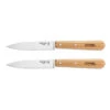 Opinel Lot 2 Couteaux Office N°112 Lame Lisse Inox 10 Cm Naturel