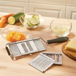 Mandoline Multifonctions 3 Lames Interchangeables Inox -Maison Cuisine Rabais 470054 2 5 Mandoline multifonctions 3 lames interchangeables inox Mathon