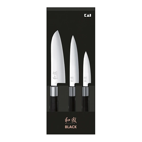 Kai Set 3 Couteaux 10 Cm,15 Cm,18 Cm Wasabi Black 1 Kai Set 3 Couteaux 10 Cm,15 Cm,18 Cm Wasabi Black