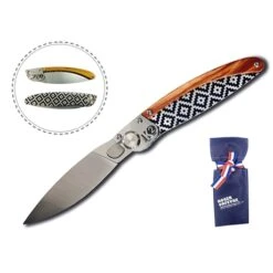 Couteau De Poche K2 Gravure Mosaïque -Maison Cuisine Rabais 471047 2 1 Couteau de poche k2 gravure Mosaique Roger Orfevre