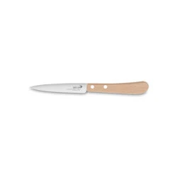 Couteau Office Lame Inox 10 Cm Manche Hêtre Naturel Essentiel