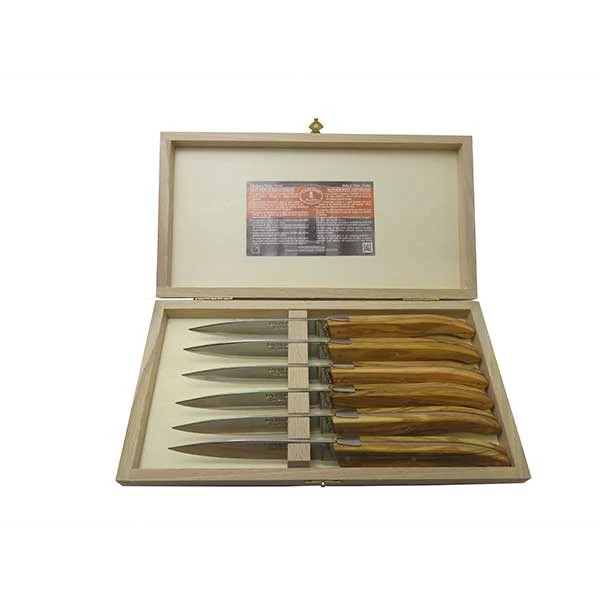 Coffret 6 Couteaux Laguiole Stand Up Bois Naturel 1 Coffret 6 Couteaux Laguiole Stand Up Bois Naturel