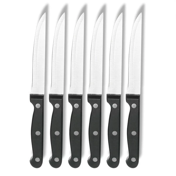 6 Couteaux à Steak Lame Lisse 1 6 Couteaux à Steak Lame Lisse