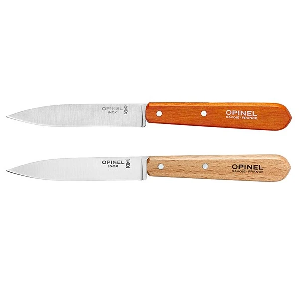 Opinel Set 2 Couteaux Office Lames Lisses Inox Coloris Mandarine Et Naturel 1 Opinel Set 2 Couteaux Office Lames Lisses Inox Coloris Mandarine Et Naturel
