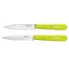 Opinel Set 2 Couteaux Office Lames Lisse Et Crantée 10 Cm Couleur Pomme