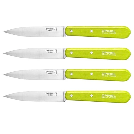 Opinel Set 4 Couteaux Office Lames Lisses Inox 10 Cm Coloris Pomme 1 Opinel Set 4 Couteaux Office Lames Lisses Inox 10 Cm Coloris Pomme