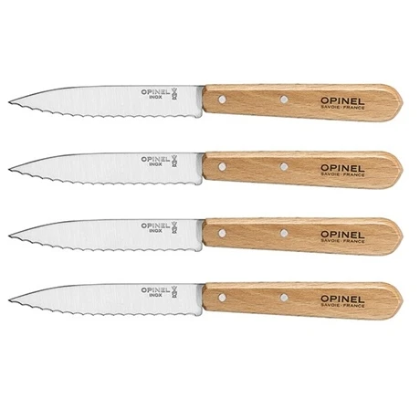 Opinel Set 4 Couteaux Office Lames Crantées Inox 10 Cm Couleur Naturel 1 Opinel Set 4 Couteaux Office Lames Crantées Inox 10 Cm Couleur Naturel
