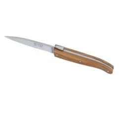 Couteau De Poche En Bois De Chêne Avec étui En Cuir Laguiole -Maison Cuisine Rabais 47604 2 2 Couteau de poche en bois de chene avec etui en cuir Laguiole Jean Dubost