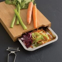 Planche à Découper Bambou 34 Cm Avec Bac Amovible Inox -Maison Cuisine Rabais 481016 3 4 Planche a decouper bambou 34 cm avec bac amovible inox Mathon