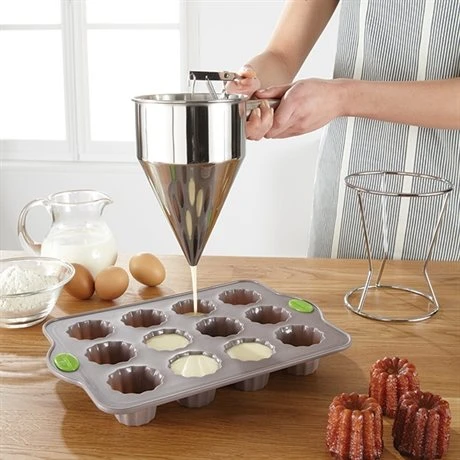 Entonnoir à Piston En Inox Avec Support 1 Entonnoir à Piston En Inox Avec Support