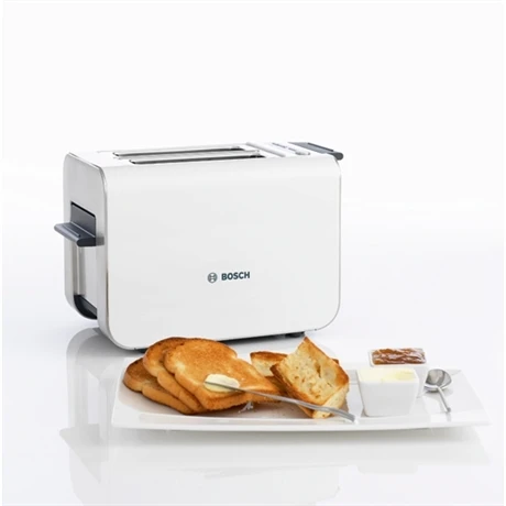Bosch Toaster Styline Blanc Inox TAT8611 2 Bosch Toaster Styline Blanc Inox TAT8611 – Image 2