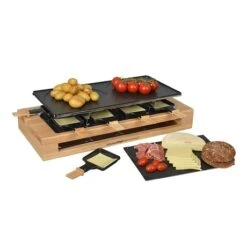 Appareil à Raclette Bamboo 8 Poêlons Et 2 Double Poêlons 1500 W KCWOOD.8.MAXI -Maison Cuisine Rabais 760305 3 4 Appareil a raclette Bamboo 8 poelons et 2 double poelons 1500 W KCWOOD 8 MAXI Kitchen Chef Professional