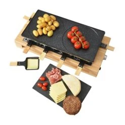 Appareil à Raclette Bamboo 8 Poêlons Et 2 Double Poêlons 1500 W KCWOOD.8.MAXI -Maison Cuisine Rabais 760305 4 4 Appareil a raclette Bamboo 8 poelons et 2 double poelons 1500 W KCWOOD 8 MAXI Kitchen Chef Professional
