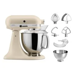 KitchenAid Robot Artisan Crème 5KSM175PS Avec Accessoires Supplémentaires