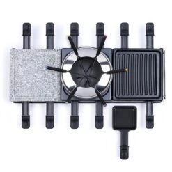 LIVOO Appareil à Raclette Fondue 12 Personnes 1650 W -Maison Cuisine Rabais 780211 2 3 Appareil a raclette fondue 12 personnes 1650 W Livoo