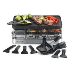 Appareil Raclette-gril Et Crêpes électrique 8 Poêlons 1200 W -Maison Cuisine Rabais 780254 2 1 Appareil raclette gril et crepes electrique 8 poelons 1200 W Naturamix