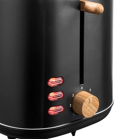 Bestron Toaster Grille-pain 2 Tranches Noir Et Bois 2 Bestron Toaster Grille-pain 2 Tranches Noir Et Bois – Image 2