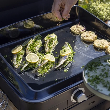 Plancha à Gaz Combo Enosign 65 Bleu Navy 2 Feux 4 Plancha à Gaz Combo Enosign 65 Bleu Navy 2 Feux – Image 4